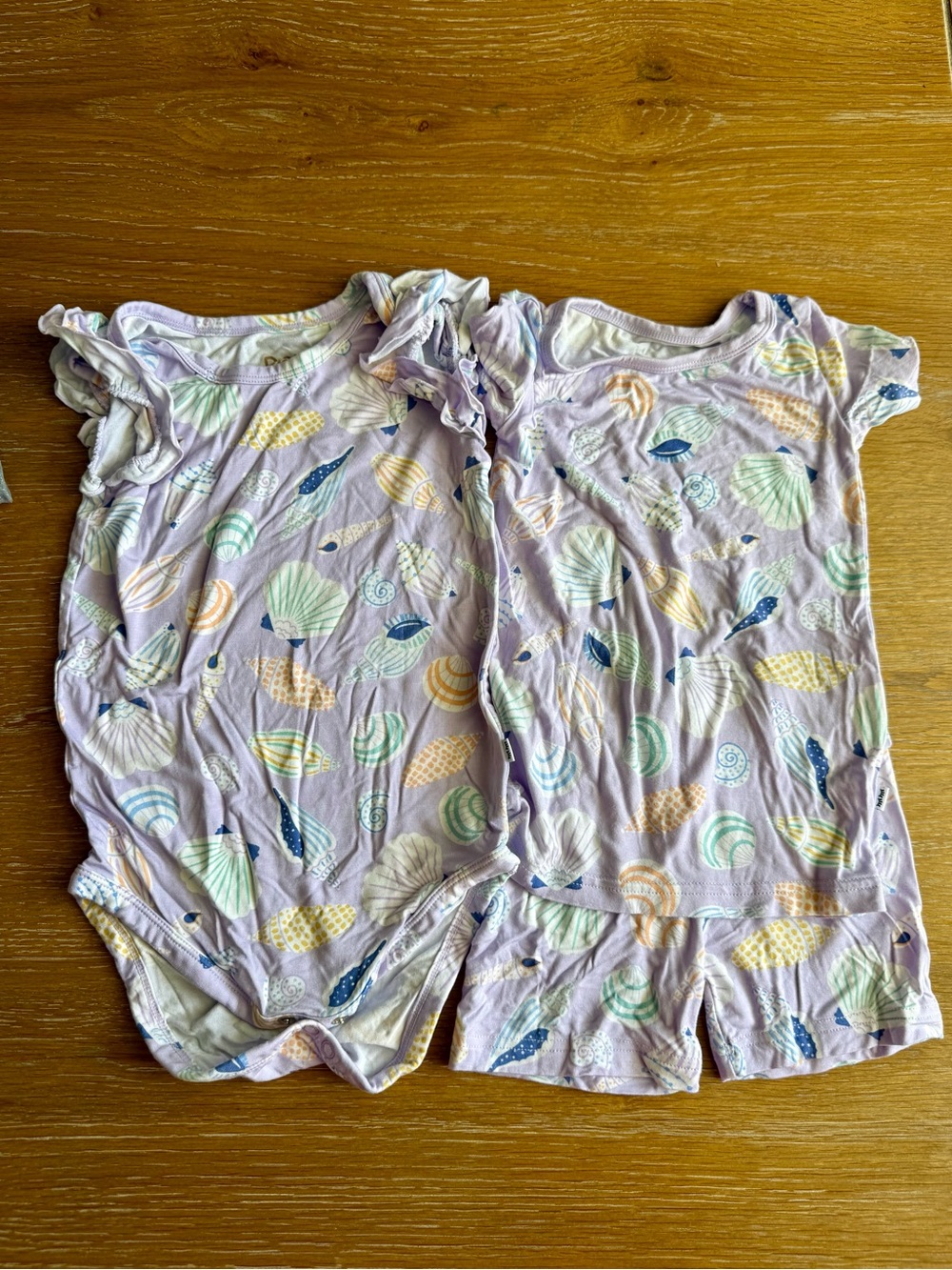 Little Sleepies Lavender Seashell Short Pajama Set